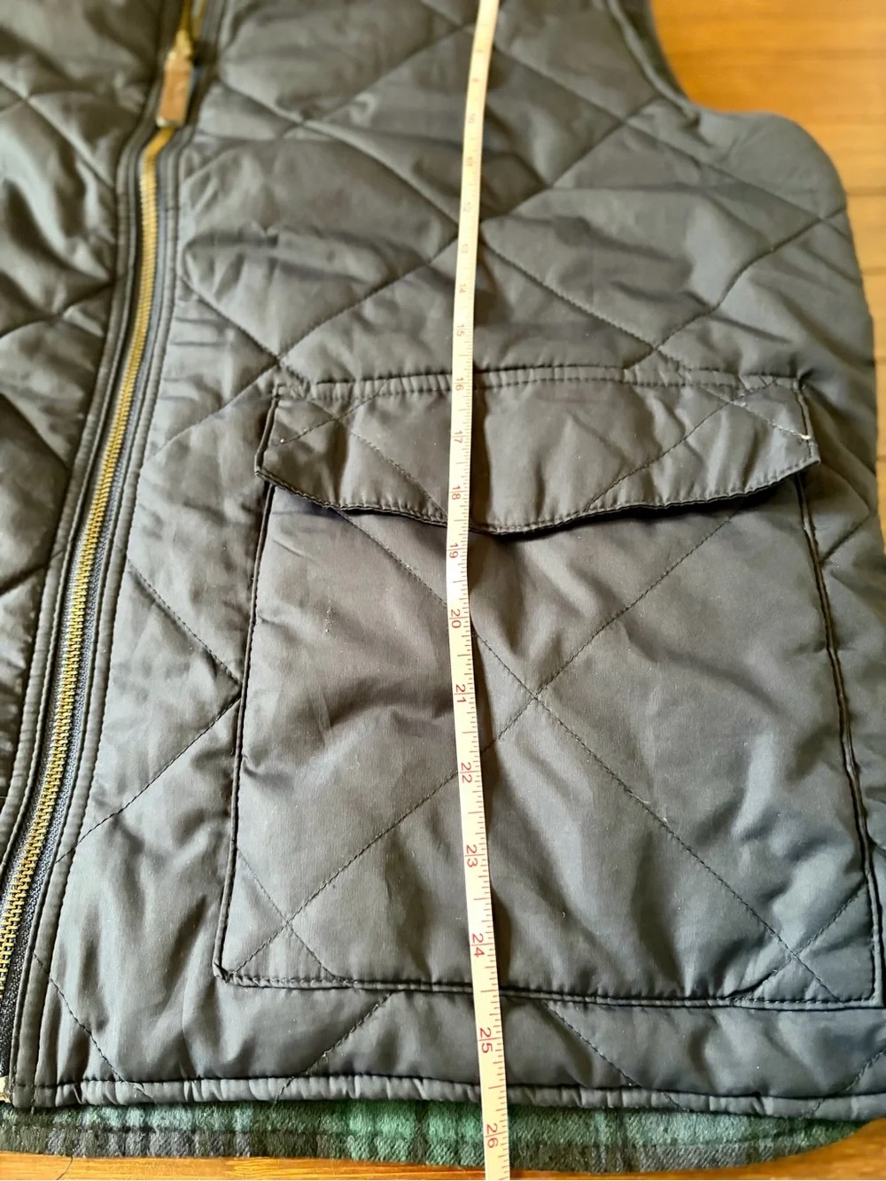 J. Crew Reversible Quilted Vest Men Size XL Pockets Sleeveless Green Blue Tartan